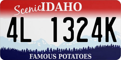 ID license plate 4L1324K