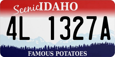 ID license plate 4L1327A