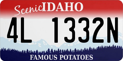 ID license plate 4L1332N