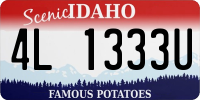 ID license plate 4L1333U