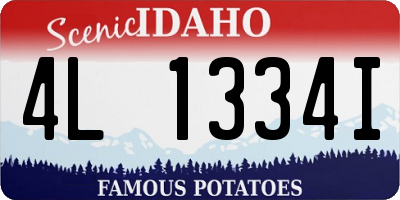 ID license plate 4L1334I