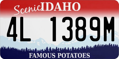 ID license plate 4L1389M