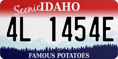 ID license plate 4L1454E