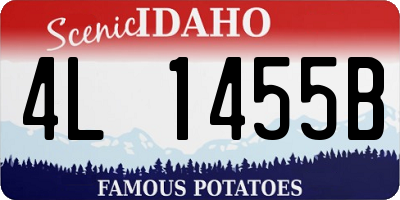ID license plate 4L1455B