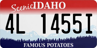 ID license plate 4L1455I