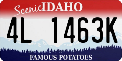 ID license plate 4L1463K