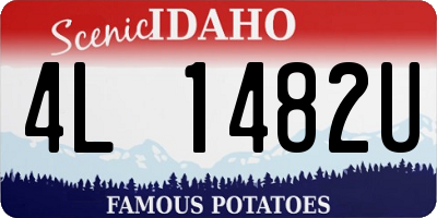 ID license plate 4L1482U