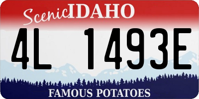ID license plate 4L1493E