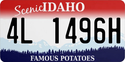 ID license plate 4L1496H