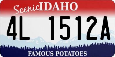 ID license plate 4L1512A