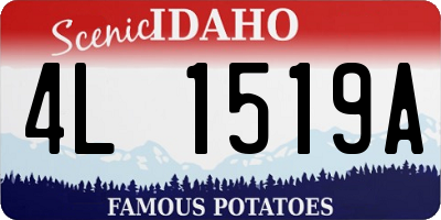 ID license plate 4L1519A