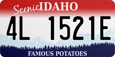 ID license plate 4L1521E