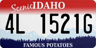 ID license plate 4L1521G
