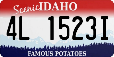 ID license plate 4L1523I