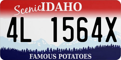 ID license plate 4L1564X