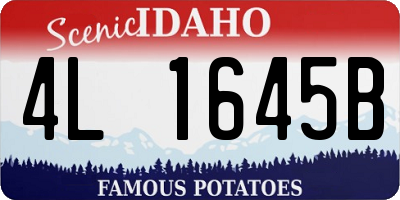 ID license plate 4L1645B