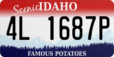 ID license plate 4L1687P
