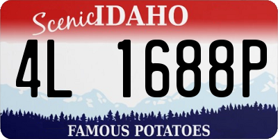 ID license plate 4L1688P