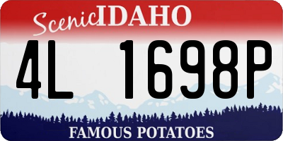 ID license plate 4L1698P