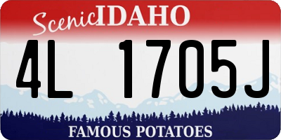ID license plate 4L1705J