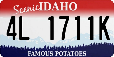ID license plate 4L1711K