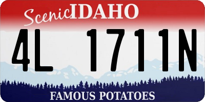 ID license plate 4L1711N