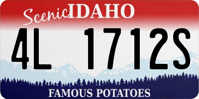ID license plate 4L1712S