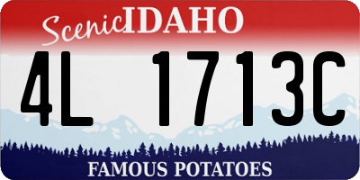 ID license plate 4L1713C