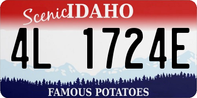 ID license plate 4L1724E