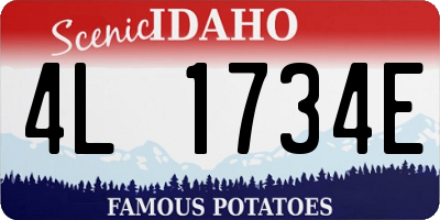 ID license plate 4L1734E