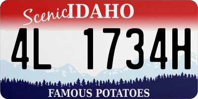 ID license plate 4L1734H