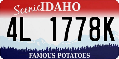 ID license plate 4L1778K