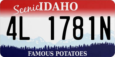 ID license plate 4L1781N