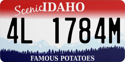 ID license plate 4L1784M