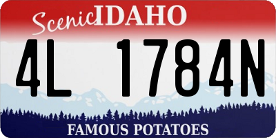 ID license plate 4L1784N