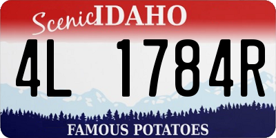 ID license plate 4L1784R