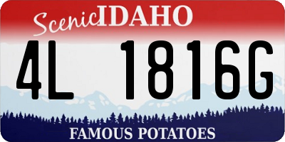 ID license plate 4L1816G