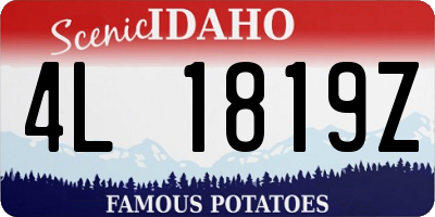 ID license plate 4L1819Z
