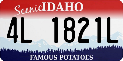 ID license plate 4L1821L
