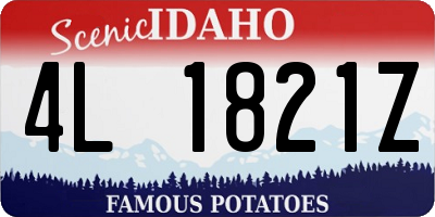ID license plate 4L1821Z