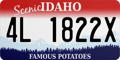 ID license plate 4L1822X