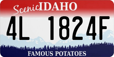 ID license plate 4L1824F