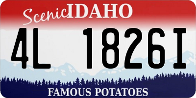 ID license plate 4L1826I