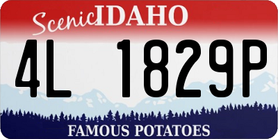 ID license plate 4L1829P