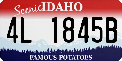 ID license plate 4L1845B
