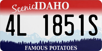 ID license plate 4L1851S