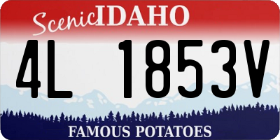 ID license plate 4L1853V