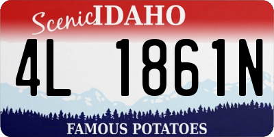 ID license plate 4L1861N