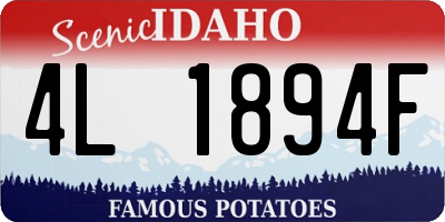 ID license plate 4L1894F