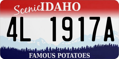 ID license plate 4L1917A